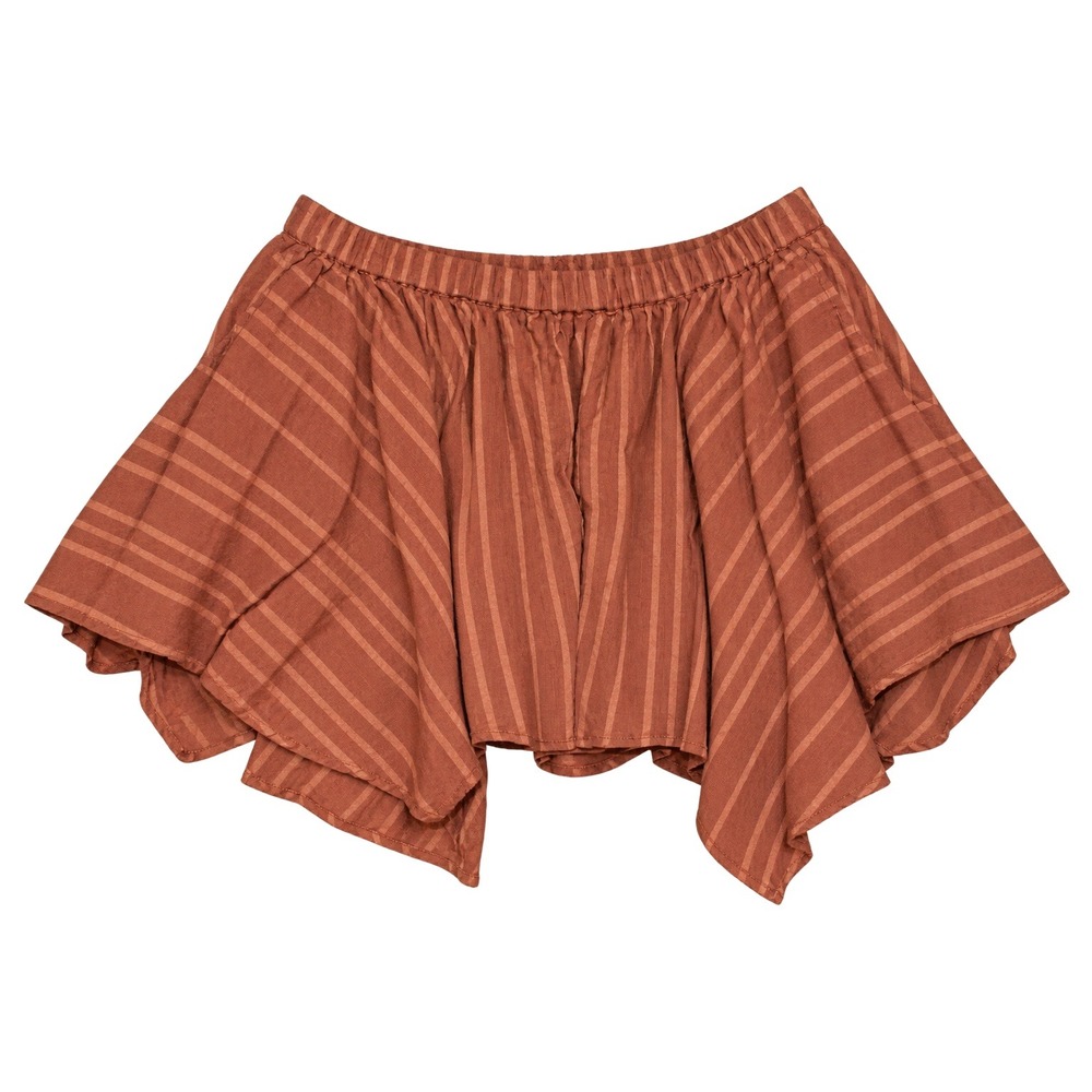 Free People Free-est Striped Tiered Mini Skirt Women XS Honey Topaz Orange NWT